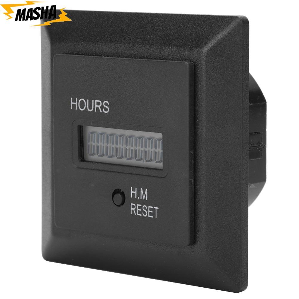 เครื่องวัดชั่วโมงจอแสดงผลดิจิตอล, 50/60HZ AC 100-240V Hour Timer, Timer Tools จอแสดงผลวัสดุ ABS 72 x