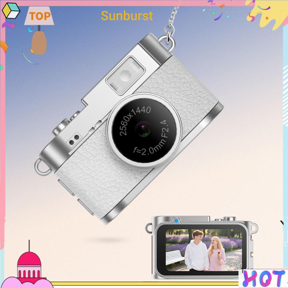 2K 1440P มินิพวงกุญแจกล้อง 1.47 นิ้วจอแสดงผล HD สําหรับเด็กนักเรียน Travel Work [Sunburst11.th]
