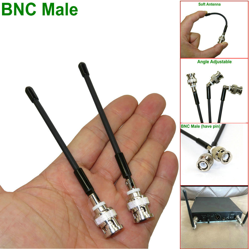 2 ชิ้น BNC UHF ไมโครโฟนเสาอากาศ 470--752MHz สําหรับ Shure PGX24 SLX24 ไมโครโฟนไร้สาย