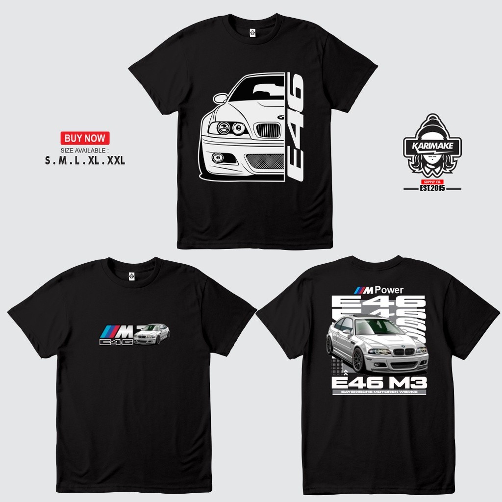 COD-️Fashion Car T-Shirt BMW E46 M3 Automotive T-Shirt