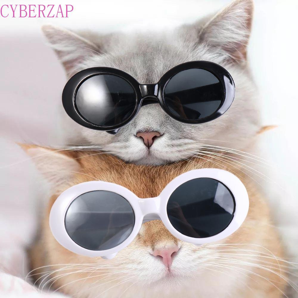 CYBERZAP แว่นกันแดดสัตว์เลี้ยง, แต่งตัวแว่นตาตุ๊กตาแฟชั่น, ของเล่นเด็กกรอบกลมพลาสติก Cool Dolls แว่น