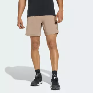 adidas Gym & Training กางเกงขาสั้นผ้าทอ WORKOUT ESSENTIALS BASE ผู้ชาย สีน้ำตาล KD2954