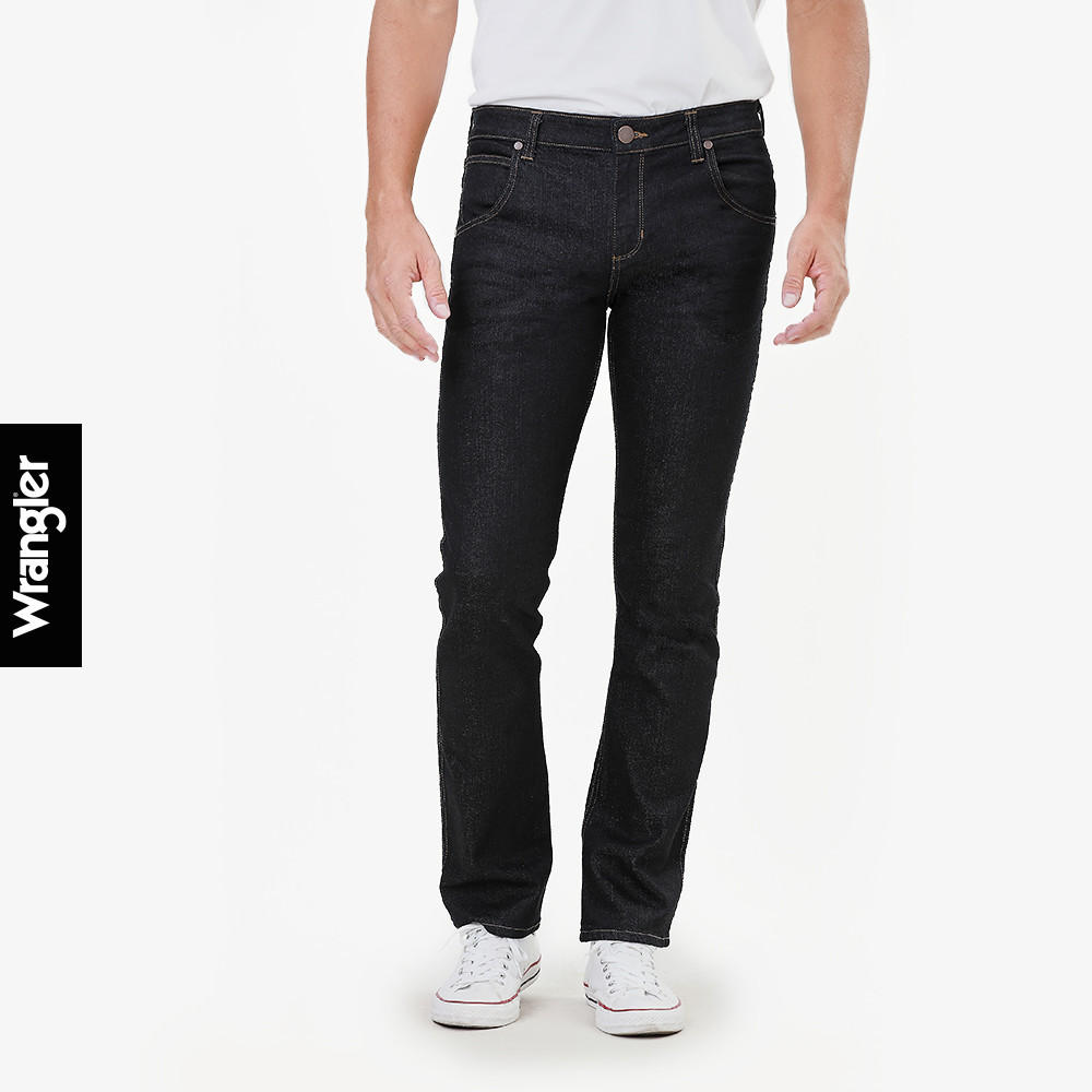 WRANGLER กางเกงยีนส์เอวต่ำทรงเข้ารูป SPENCER รุ่น WR WR84Z114 NAVY BLUE แรงเลอร์ กางเกงยีนส์ผู้ชาย ก