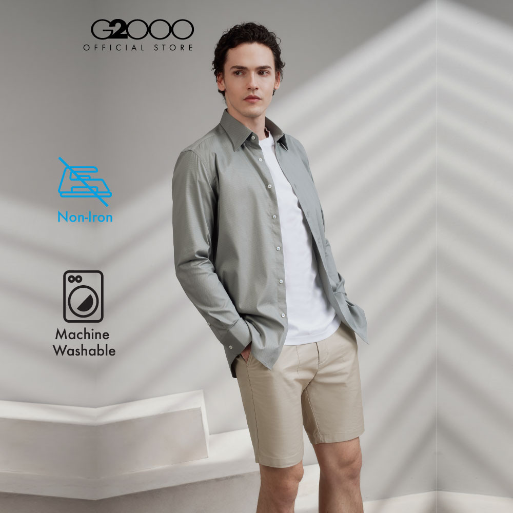 G2000 เสื้อเชิ้ตแขนยาวแบบทางการสำหรับผู้ชาย Smart Fit รุ่น 4112113243 GREEN
