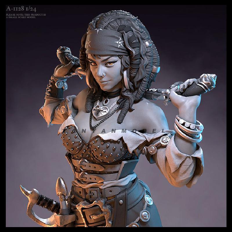 1/24 Pirate Resin Figure Soldier White Model (ต้นฉบับพิเศษ) A-1128