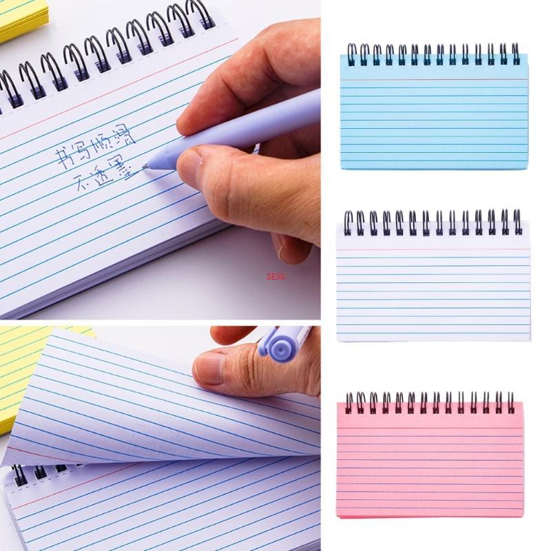 Seng Twin Coil Binding Notebook 50 แผ่นเรียงราย 4 9x2 9 นิ้วขนาดเล็ก Notepads Writing Pad กระเป๋าโน้
