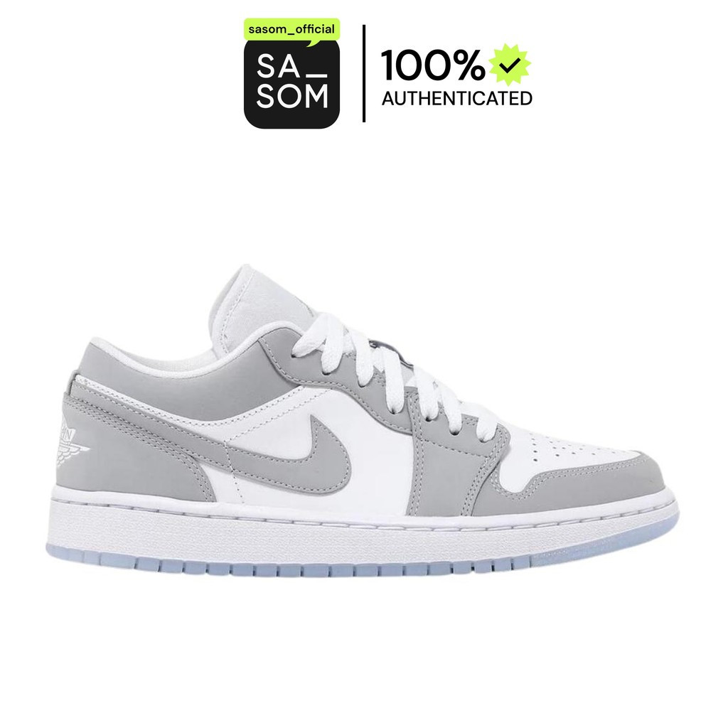Jordan 1 Low-Top Wolf Grey (สไตล์สุภาพสตรี) |   สินค้าของแท้ ตรวจสอบโดย SASOM 6THI