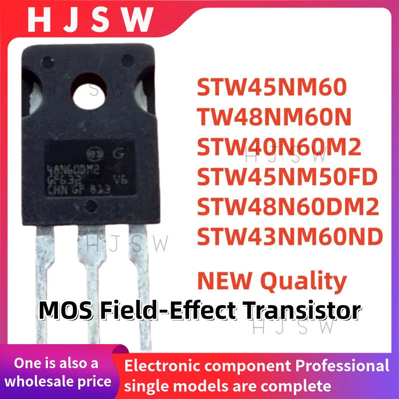5PCS STW45NM60 TW48NM60N STW40N60M2 STW45NM50FD STW48N60DM2 STW43NM60ND STW TO-247 MOS Field-Effect 