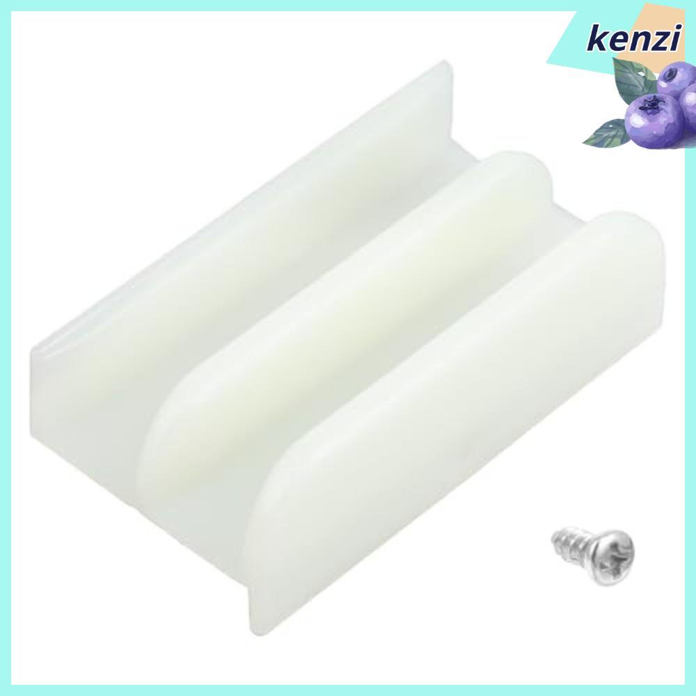 KENZI รางพลาสติกพร้อมสกรู 7/16 นิ้วแก้วหนา M6219 เลื่อนประตูห้องอาบน้ําด้านล่าง TRACK, 1/2 นิ้วช่องพ