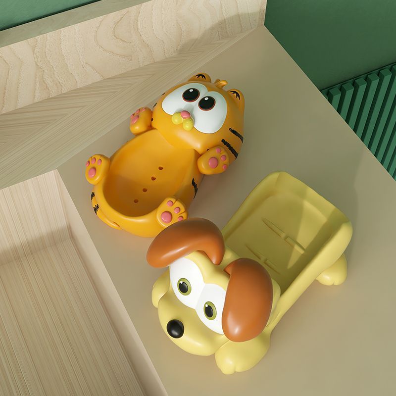 Garfield Big Movie สินค้า Audi Desktop Bathroom Soap Box Soap Box Birthday Moving Gift Decorative Je