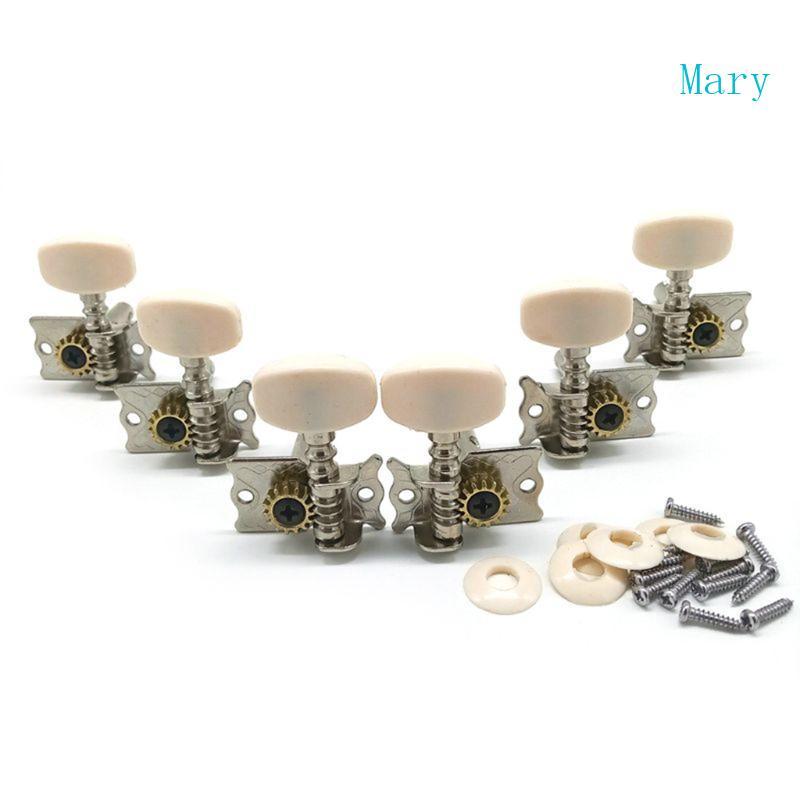 Mary Guitar Tuning Peg Keys Tuners Acoustic Guitar Machine Head Tuner Silver Pearled