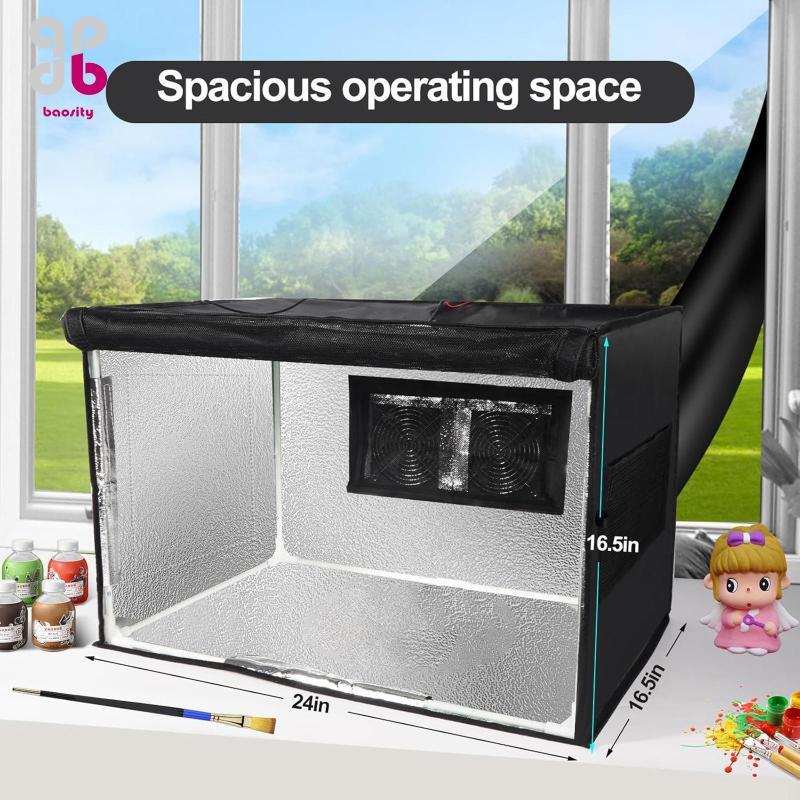 [Baosity] Hobby Spray Booth Airbrushing Paint Booth อุปกรณ์เสริมกันน้ํา Universal ทําความสะอาดง่ายแบ