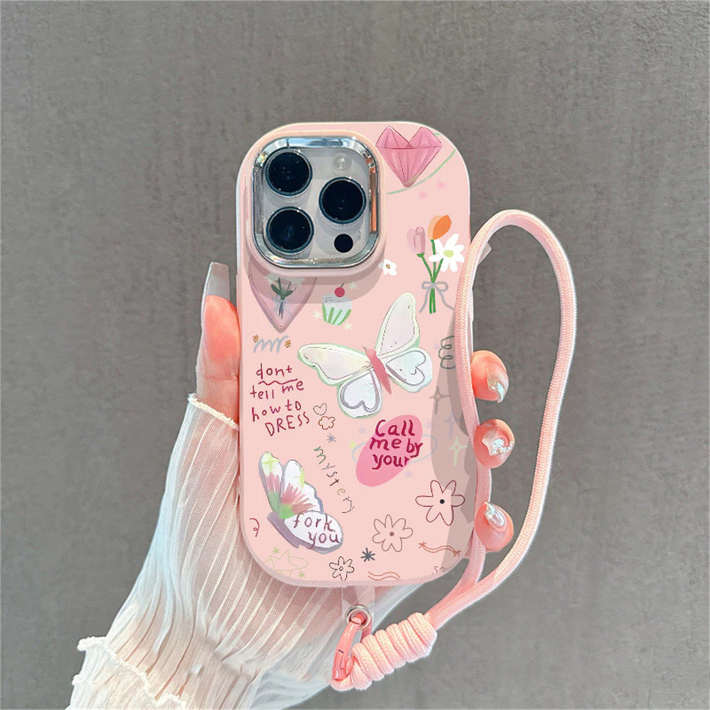 เคสโทรศัพท์พร้อมเชือกคล้อง เคส Realme C31 C11 C55 C67 C51 10 C21Y C33 8 6 7 PRO Note โบว์หวาน เคสโทร