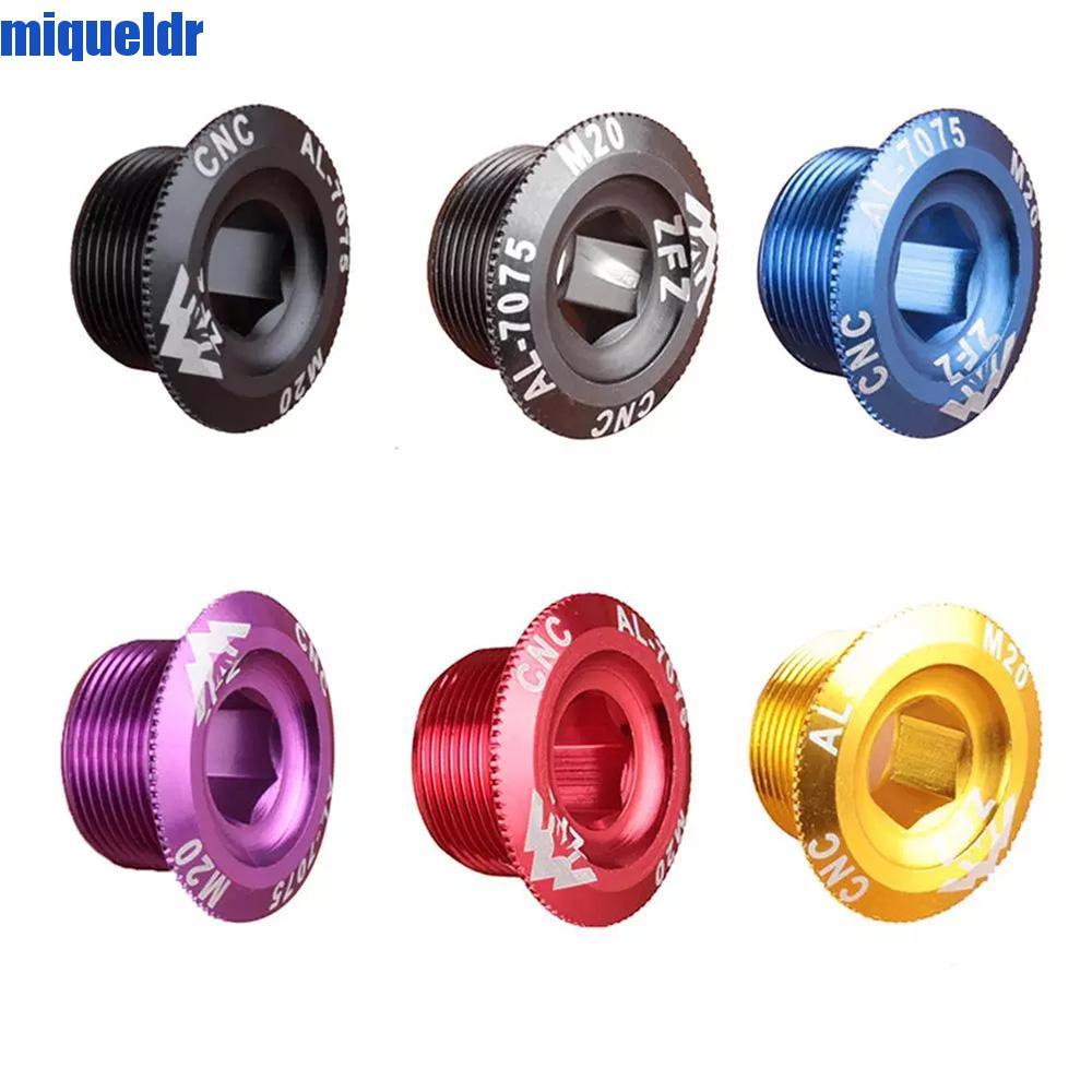 MIQUEL Crank Arm Fixing Bolt อุปกรณ์เสริมจักรยาน M15 M18 M20 MTB สีสันจักรยานถนน CNC จักรยานวงเล็บด้