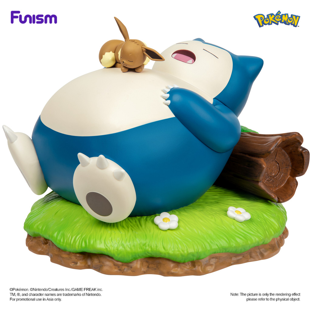 FUNISM Pokemon Prime รูป Good Buddy Snorlax & Eevee ที่ได้รับอนุญาตอย่างเป็นทางการ Pokemon สะสม PVC อะนิเมะรูป 12 ซม.จอแสดงผลโต๊ะของขวัญวันเกิดสําหรับแฟนๆ