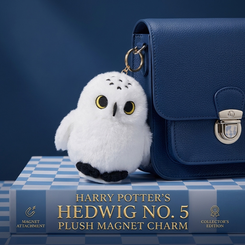 Harry Potter ตุ๊กตาเฮดวิก หมายเลข 5 | จี้แม่เหล็ก | ตุ๊กตาขนปุย | นกเค้า