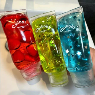 Chiboki Glitter Toothpaste Squishy Toy ASMR Peach Toothpaste Shape Stress Relief Squeeze