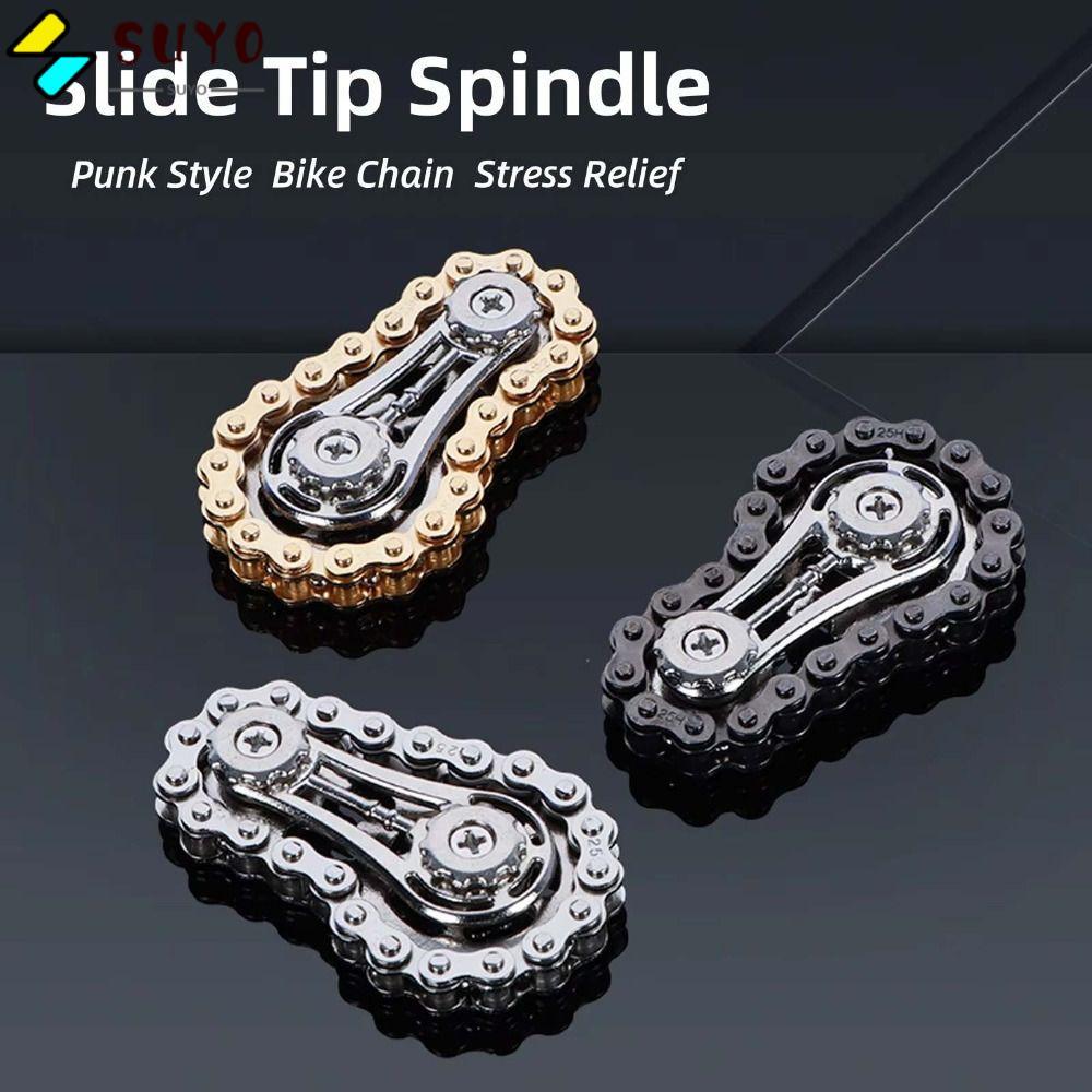 SUYO Sprocket Fidget Spinner, ความเครียดบรรเทา Antistress ความวิตกกังวล Flywheel ปลายนิ้ว Gyro, สไตล์ EDC Spinner โลหะจักรยานโซ่แปลกใหม่ Fidget Spinner ผู้ใหญ่