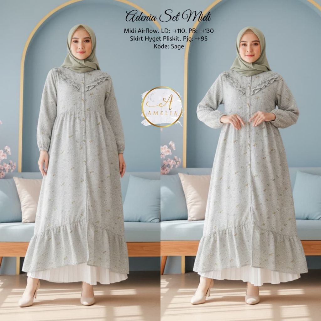 มีกลุ่มซื้อขายขอแอดมิน er elrumi Vanesa ชุดสูทผู้หญิง Adelia (Top & Skirt) Amelia er elrumi