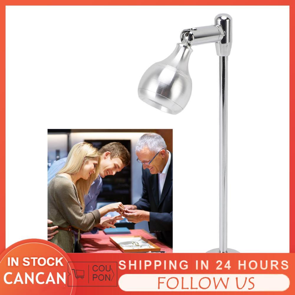 Cancanshop Cancanshop LED สปอตไลต์ตู้ยืนแสดงเครื่องประดับแสงปรับได้ TOP Eye ปกป้องโต๊ะเล็กสำหรับโต๊ะ