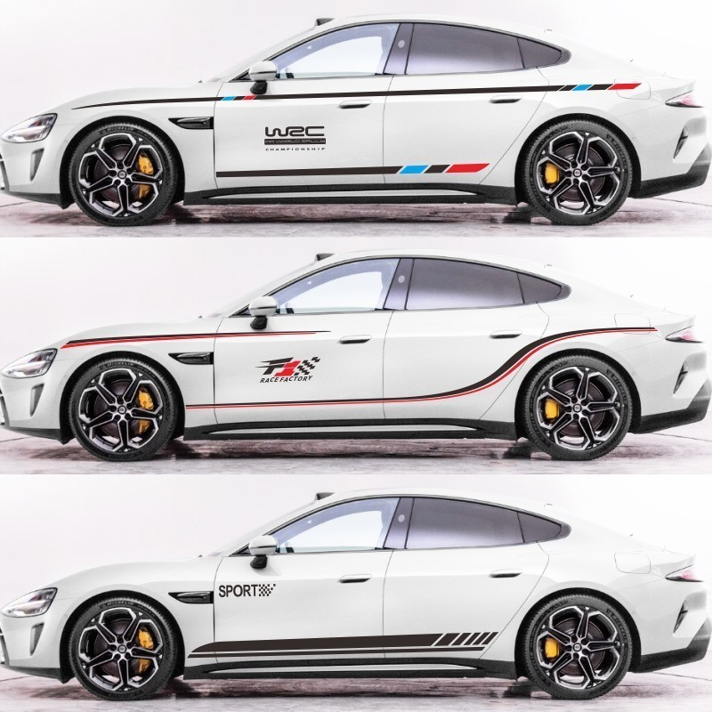 เหมาะสําหรับ Xiaomi SU7 Body สติกเกอร์ Garland su7 Waistline สติกเกอร์ Xiaomi ตกแต่งที่ไม่ซ้ํากันรถ 