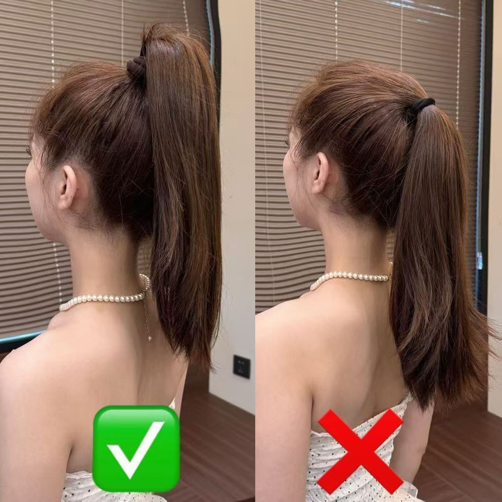 [การจัดส่งสินค้าในคลังสินค้าในประเทศ]หางม้ายางยืดหยุ่น ขอบกว้าง ทนทาน เหมาะสมกับสไตล์แฟชัน อุปกรณ์เสริมในแพ็กเกจ 5 ชิ้น