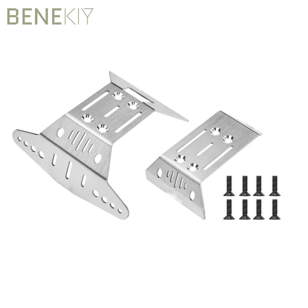 BENEKIY RC Chassis Guard Skid Plate, Armor Set Protective Plate Stainless Skid, Skid Plate Front RTR