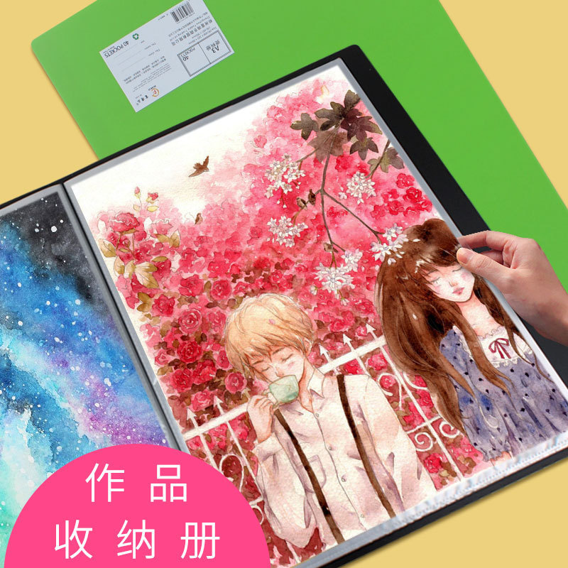 8K Art Works Collection ใบรับรองโปสเตอร์หนังสือเด็กวาด 4k Storage Book A3 โฟลเดอร์ข้อมูลหนังสือ a2 โ