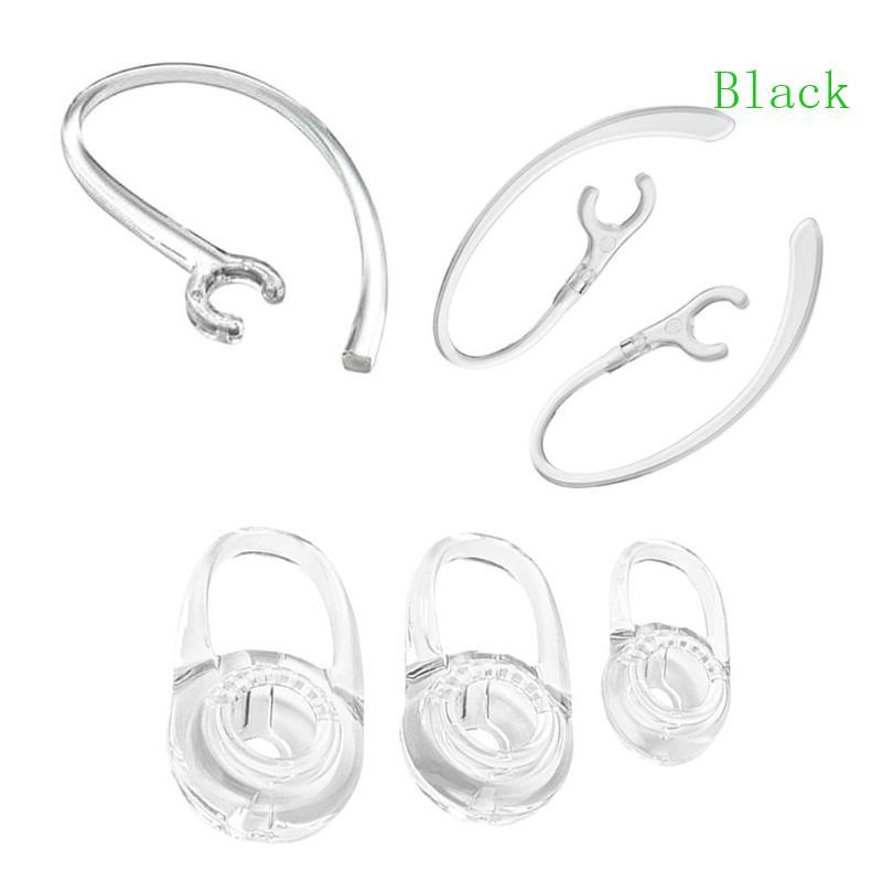 สีดําซิลิโคนแขนหูฟังเคล็ดลับชุดหูฟังกีฬาหูฟังสําหรับPlantronics Marque M155 2