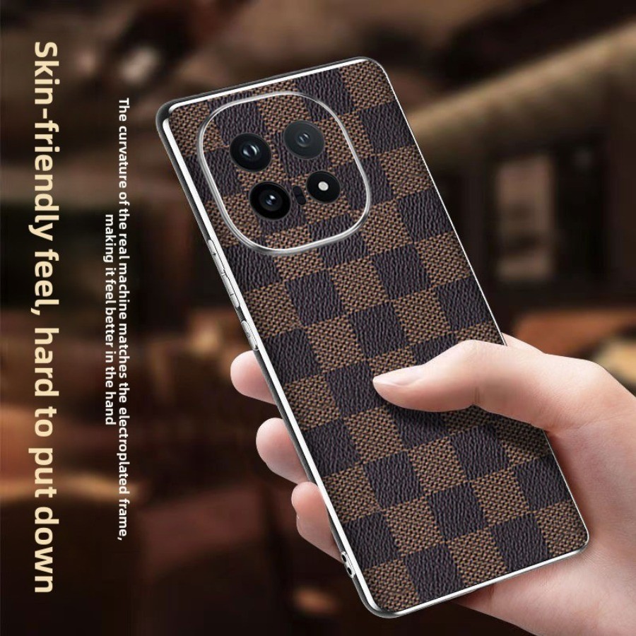 ปลอกสําหรับ IQoo 15 IQoo15 เคส Electroplated Checked Grain เคสโทรศัพท์กันกระแทก