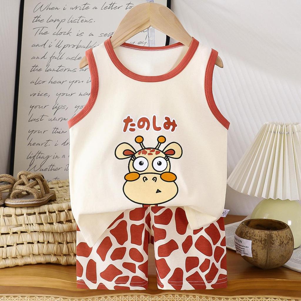 ทารกแรกเกิด ~ 4 TahunBaju เสื้อกล้าม Bayi Pakaian Rumah Sesuai Cuaca Panas Comem ผ้าฝ้ายเสื้อผ้าเด็ก