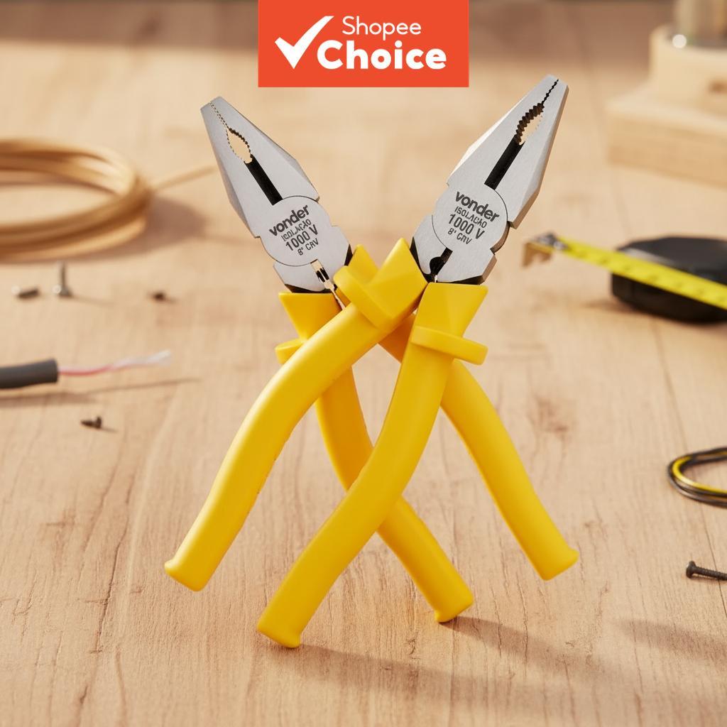 VONDER คีมรวมฉนวนไฟฟ้า 1000V ขนาด 8 นิ้ว เครื่องมือสําหรับช่างไฟฟ้า