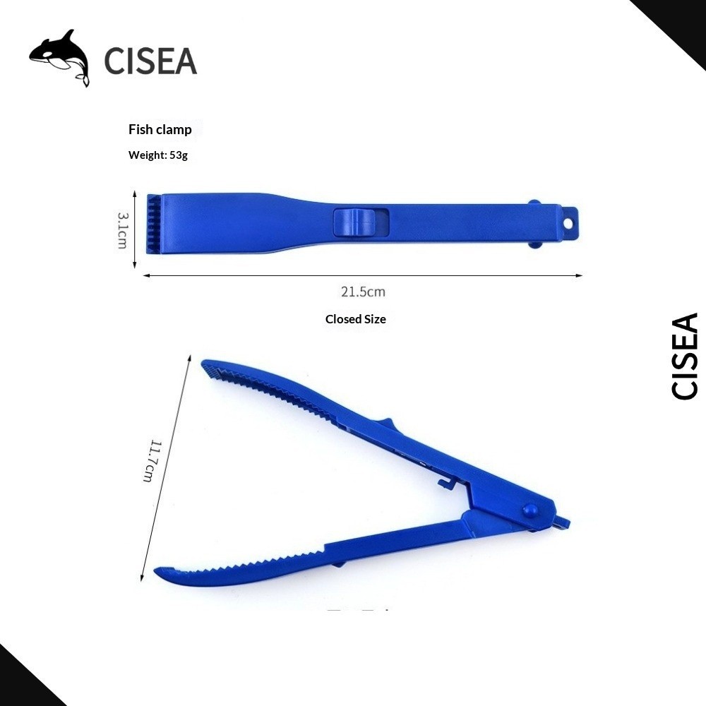 CISEA F416 ที่หนีบปลาสำหรับตกปลา พลาสติกแข็งแรง ปลอดภัย ไม่ทำลายเกล็ดปลา พกพาสะดวก มีฟันล็อค ใช้งานง่าย อุปกรณ์ตกปลา