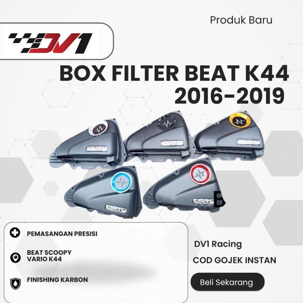AIR FUNNEL FILTER BOX BEAT ESP FILTER COVER VELOCITY K44 FILTER COVER BEAT 2016-2019 BEAT ESP SCOOPY