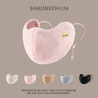 ขี่จักรยานหน้ากากอบอุ่นหญิงฤดูหนาวขนแกะซับหนาเย็นหลักฐานใบหน…