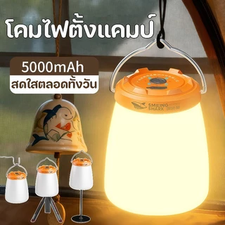 โคมไฟตั้งแคมป์ LY8288 ไฟแคมป์ปิ้งเหลือง/ขาว ออกแบบให้มีที่จับ ไฟ5โหมด 5000mAh Type-C สามารถชาร์จแบตเตอรี่ได้ กันน้ำ