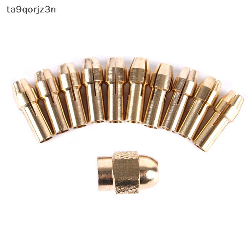 ZN หัวจับดอกสว่านขนาดเล็ก10-11ชิ้น0.5-3.2มม. 4.8มม. หัวจับทองเหลืองสำหรับเครื่องมือโรตารี่ Dremel