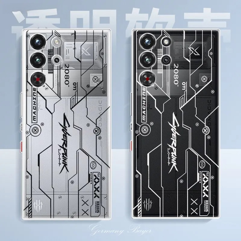 สําหรับเคสโทรศัพท์ RedMagic 10 Pro RedMagic 10S Pro Soft Case Mecha ฝาครอบป้องกันสําหรับเล่นเกมโปร่ง