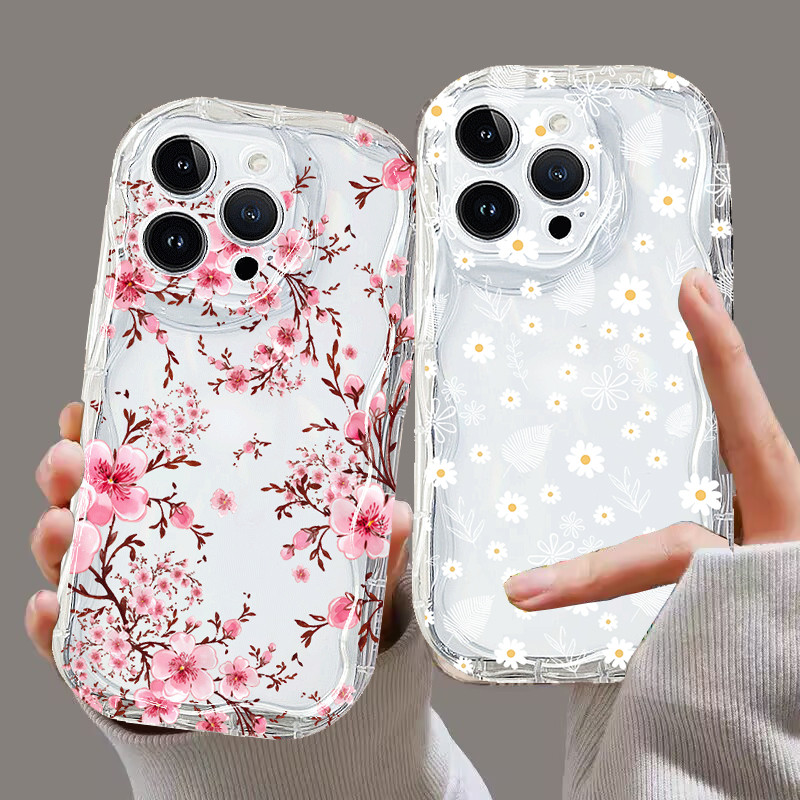 ดอกไม้ดอกไม้สําหรับ VOVO V60 Lite V50 V40 Lite V30 V3E V29 V29E V27 V27E V25 V23 V23E 5G Clear Soft 