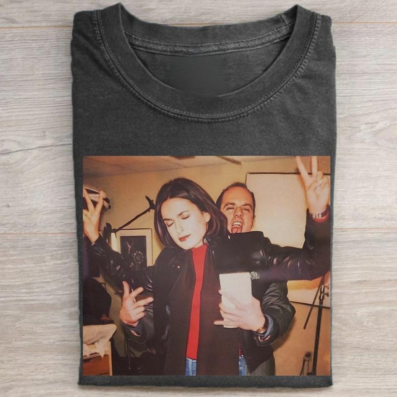 ทีเชิ้ต Elliot Stabler และ Olivia Benson, เสื้อภาพยนตร์ Law And Order SVU, เสื้อซีรีส์ทีวีวินเทจยุค 