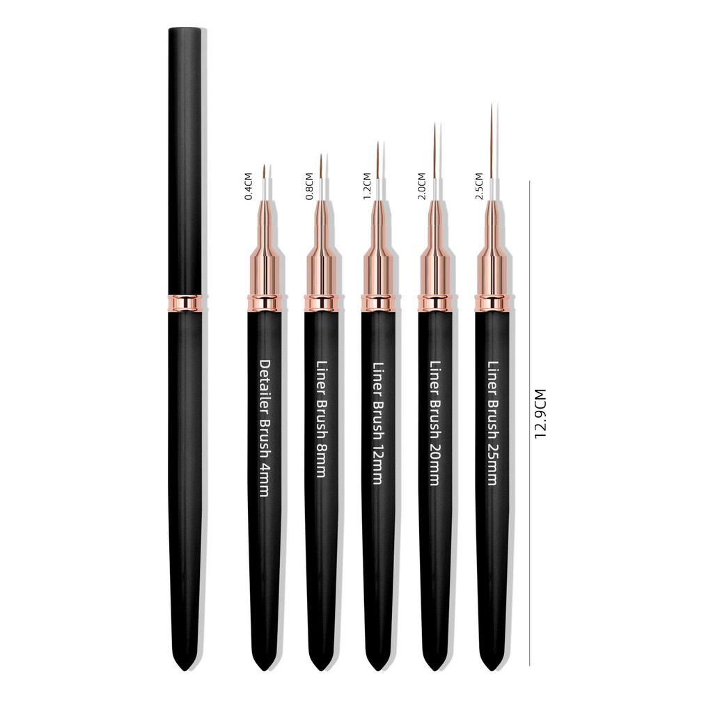 5 ชิ้นชุดแต่งเล็บหลอดเข็มวาดปากกา พิเศษ-ดี เล็บสีปากกาสายเบ็ดปากกาแกะสลักปากกา - รูปที่ 3