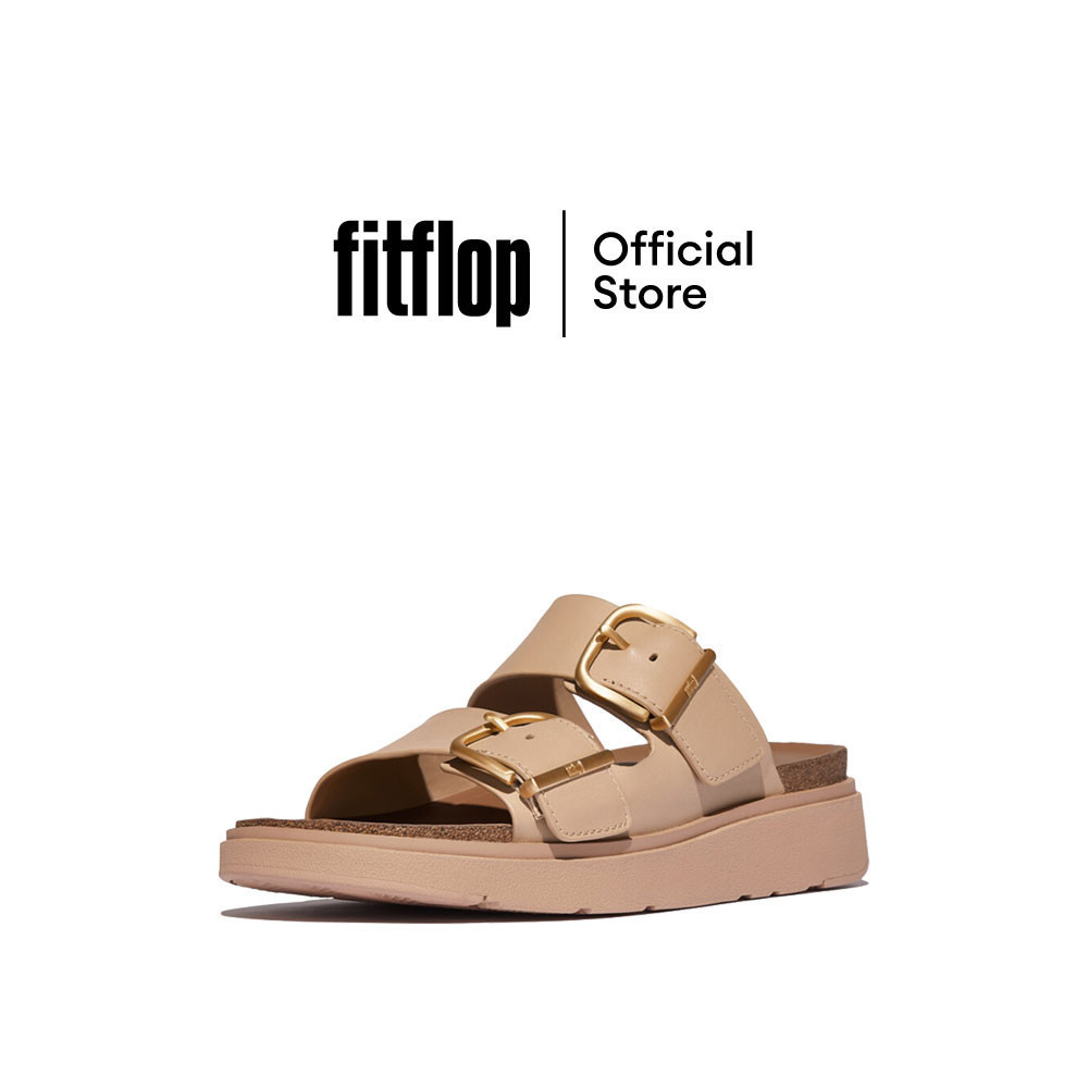 FITFLOP GEN-FF BUCKLE TWO-BAR LEATHER รองเท้าแตะผู้หญิง รุ่น HE8-B41 สี BEIGE