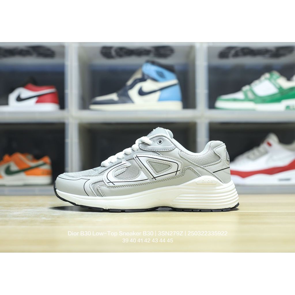 Dior B30 รองเท้าลำลองสไตล์เรโทร ดีไซน์.Low-top