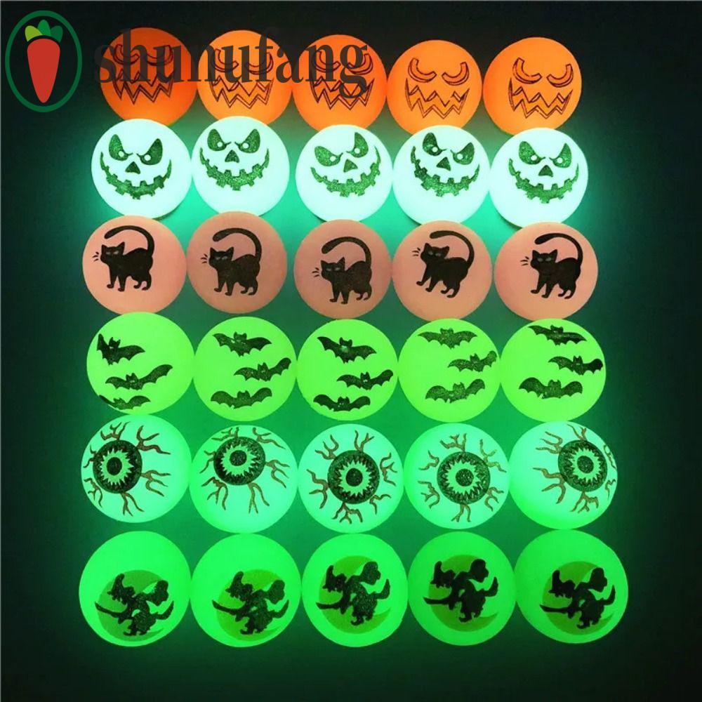 UNUF 10 ชิ้น/เซ็ตฮาโลวีน Bouncy Balls, ยืด Eyeballs น่ากลัว Bouncy Eyeball, คอสเพลย์ Prop Glow-in-th