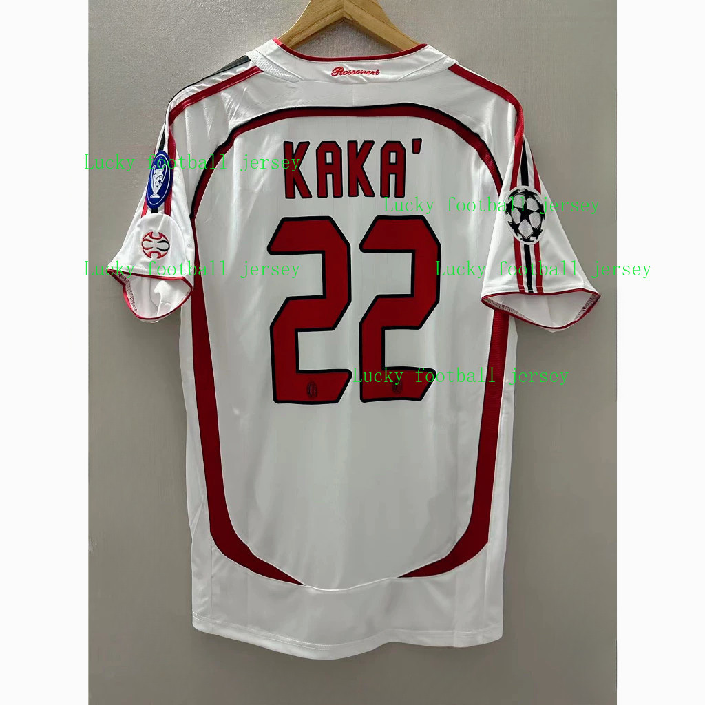 2006/07 AC Milan Top Quality Away Retro Soccer Jersey custom T-shirt Football Jersey KAKA PIRLO MALD