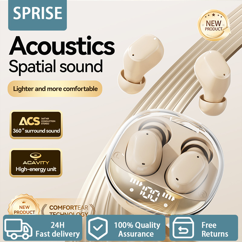 SPRISE M150 หูฟังบลูทูธไร้สายมินิหูฟังชนิดใส่ในหูพร้อมไมโครโฟนตัดเสียงรบกวนชุดหูฟัง TWS ระบบควบคุมแบบสัมผัส