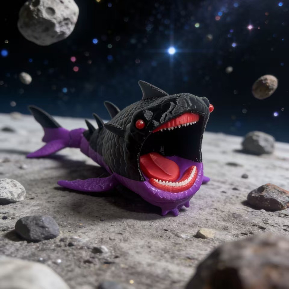 ไม้ Stick Man Sea Eater การพิมพ์ 3D Deep Sea Trek Beast ของเล่นเครื่องประดับ