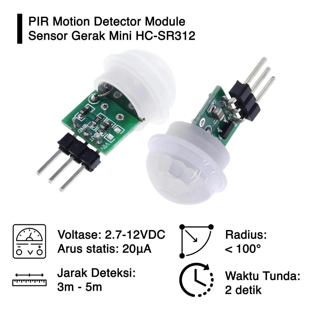 PIR Human Motion Detector โมดูล Motion Sensor Mini Body SR301 AM312 G1438