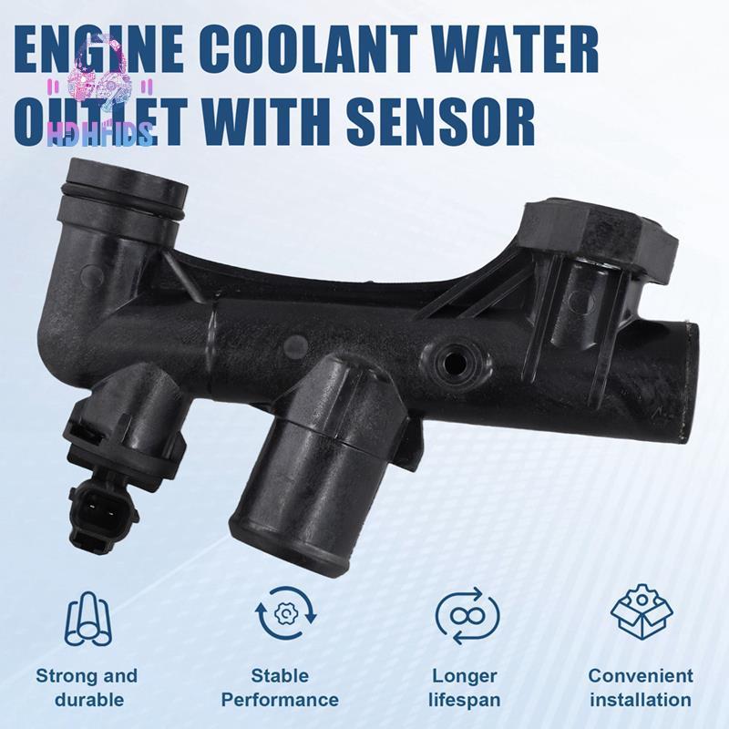 3F1Z-8548-AC Coolant Water Outlet พร้อมเซนเซอร์สําหรับ 2009-2003 2006 Mercury 2009-2003