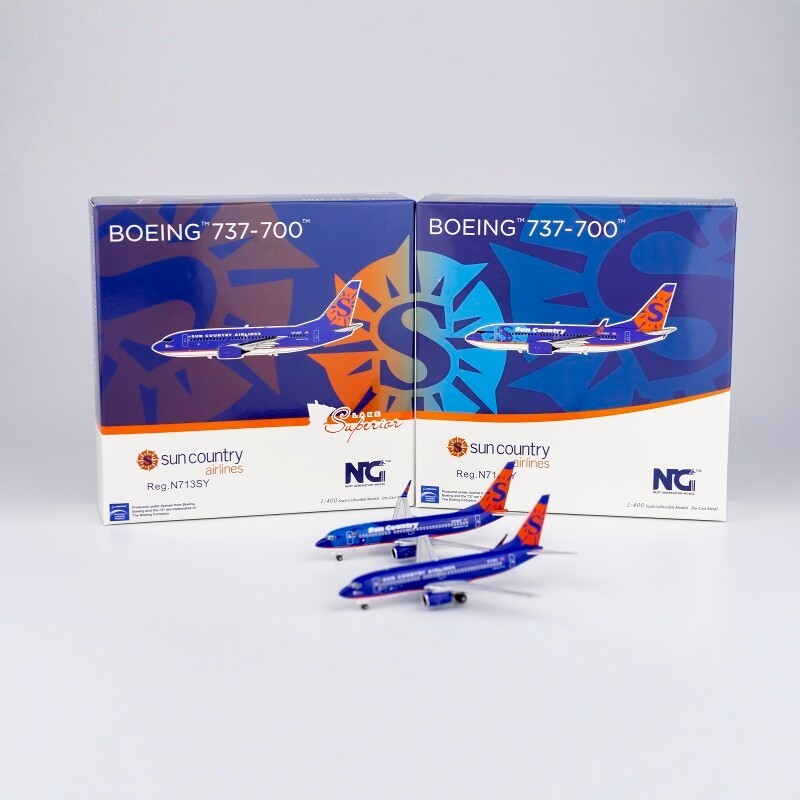 NG เครื่องบินโลหะผสม 1/400 รุ่น B737-700 American Sun City Airlines N713SY/N714SY